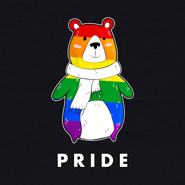 Pride Bear Wearing a Scarf by zorrorojo